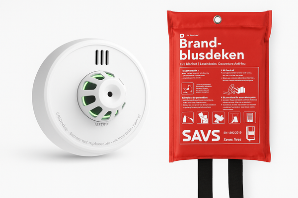 Keuken Veiligheidspakket – Hittemelder + Blusdeken (1x1 m)