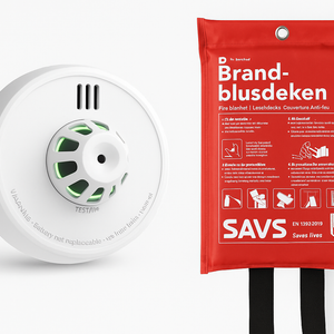 Keuken Veiligheidspakket – Hittemelder + Blusdeken (1x1 m)