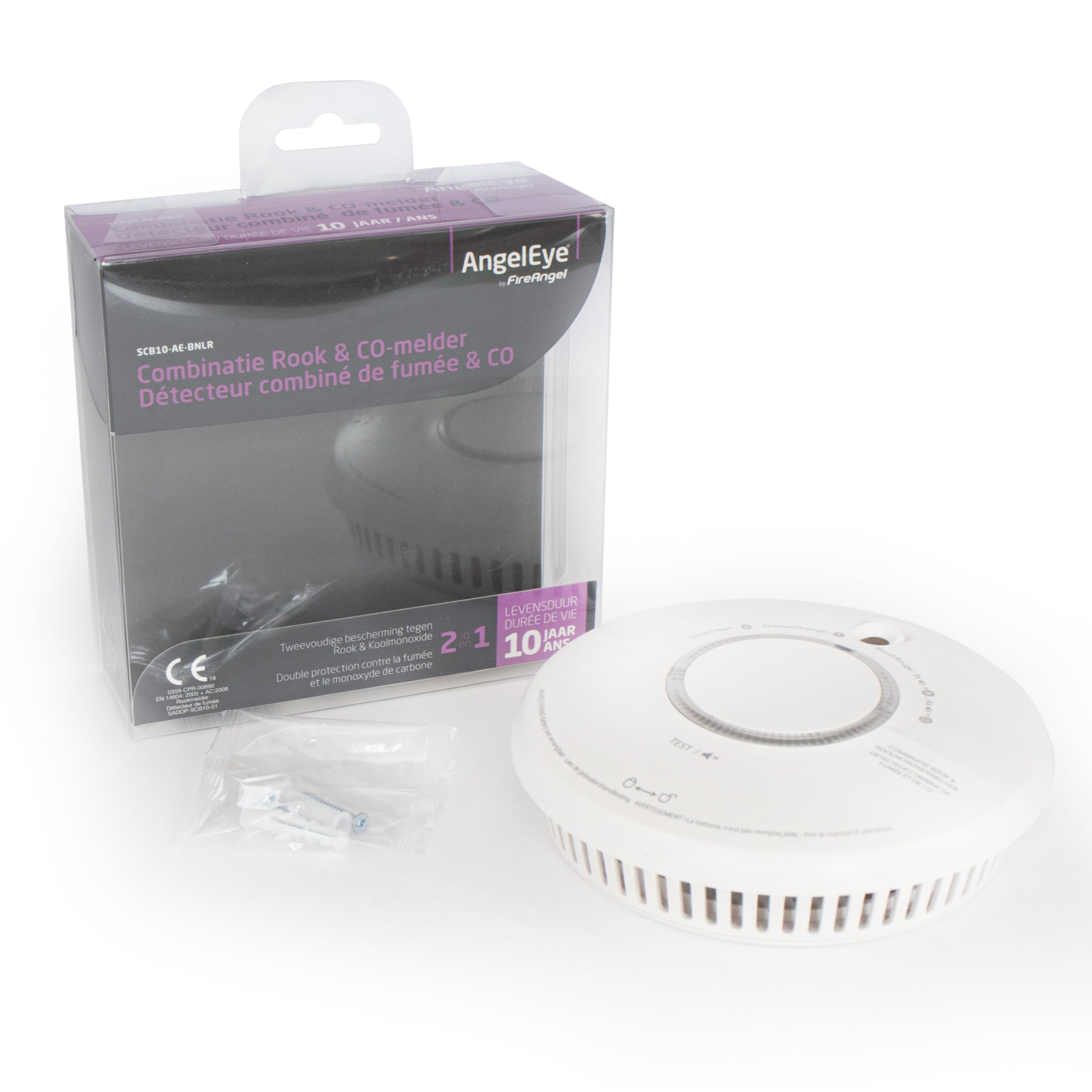 FireAngel SCB10-INT Combimelder – Rook & Koolmonoxide Detectie | 230V