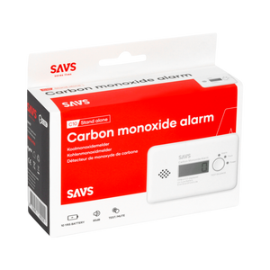 SAVS C10 Koolmonoxidemelder – Stand‑alone 10 jaar + LCD‑display