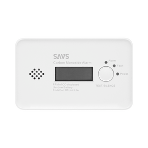 SAVS C10 Koolmonoxidemelder – Stand‑alone 10 jaar + LCD‑display