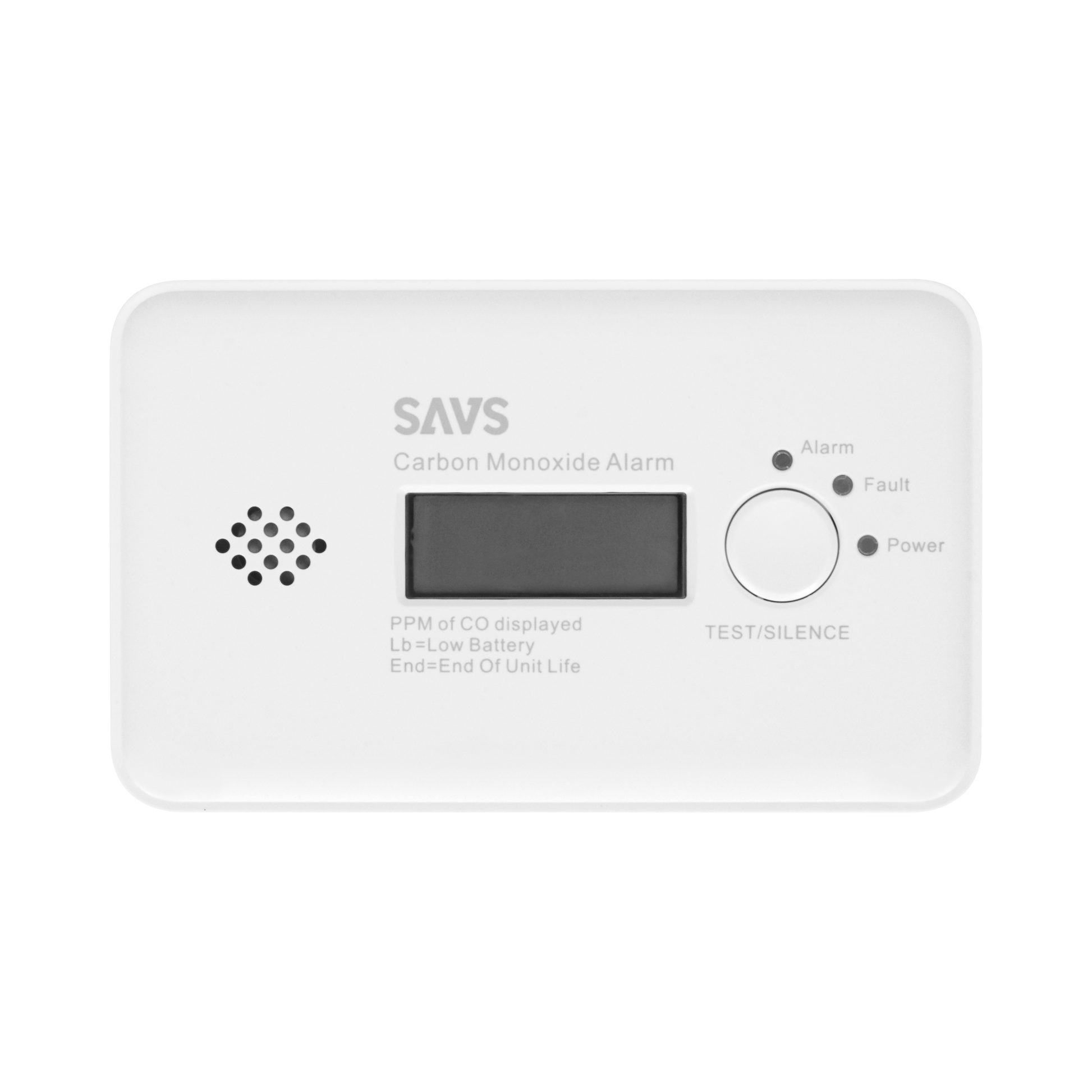 SAVS C10 Koolmonoxidemelder – Stand‑alone 10 jaar + LCD‑display
