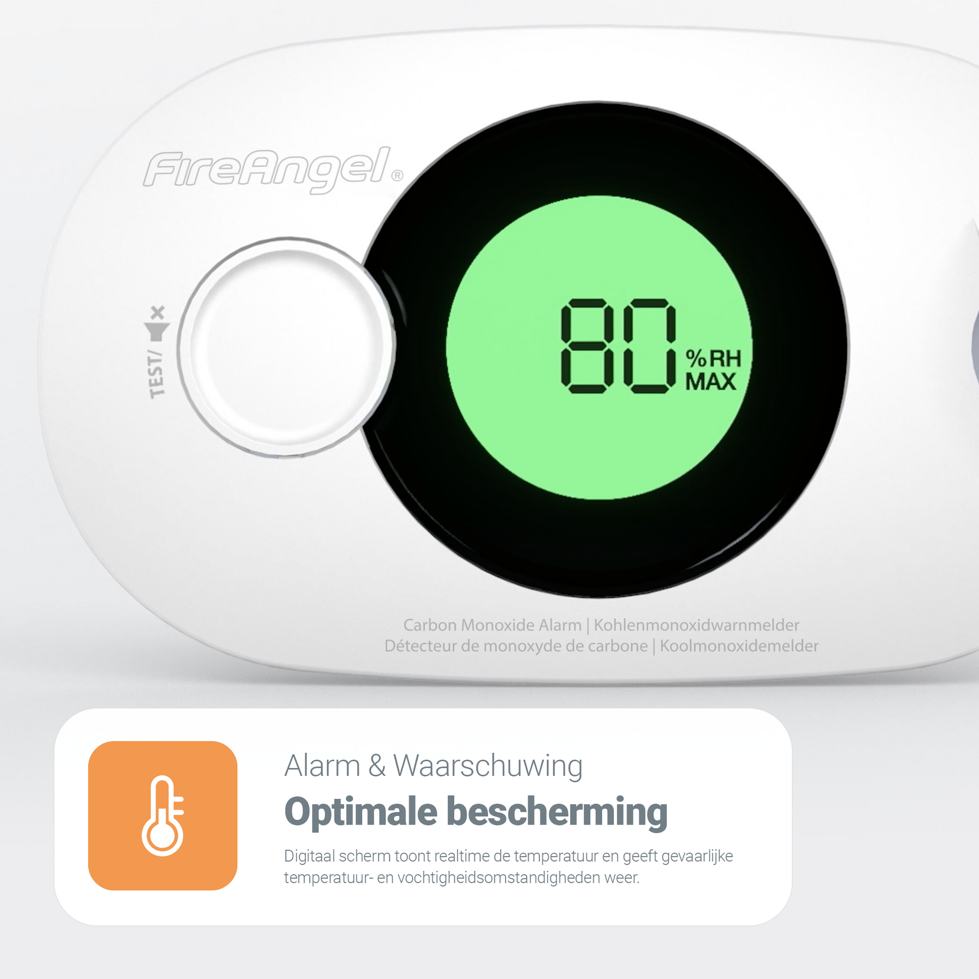 FireAngel FA3322-EUX10 Koolmonoxidemelder met Display kopen | Snelle levering bij Meldershop.nl