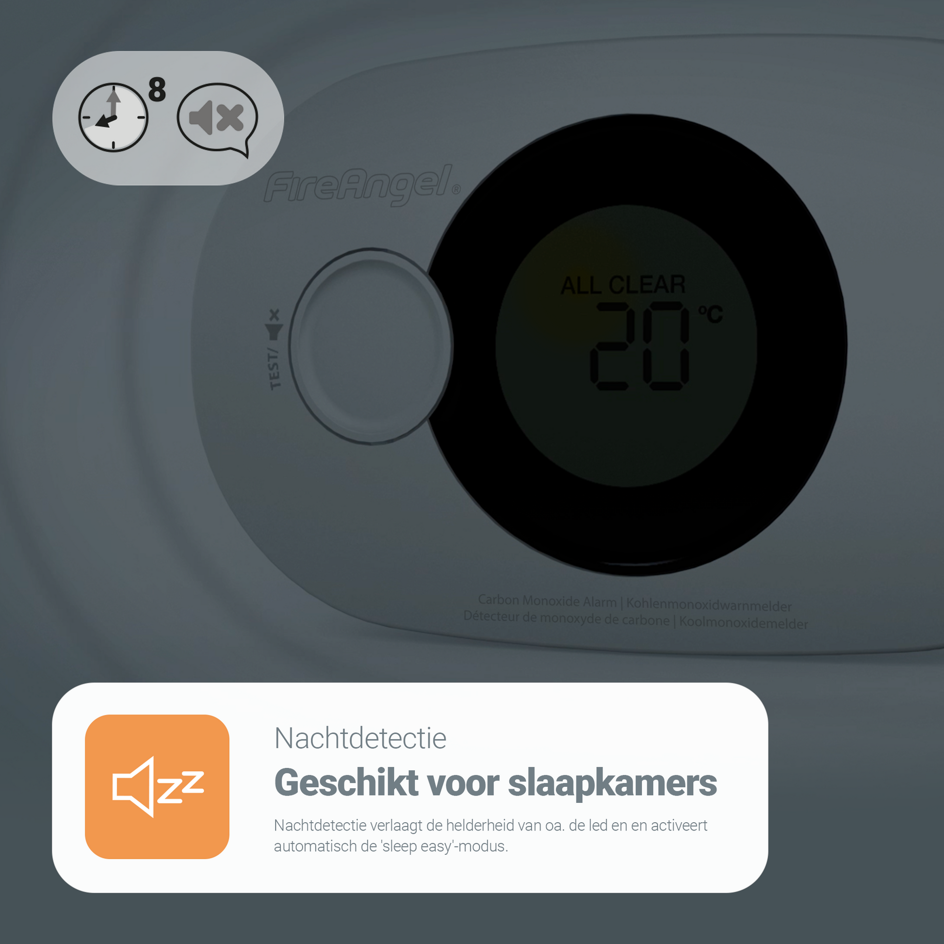 FireAngel FA3322-EUX10 Koolmonoxidemelder met Display kopen | Snelle levering bij Meldershop.nl