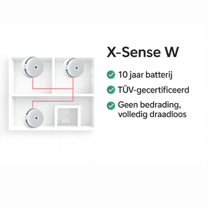 X-Sense XS01-W Triple Pack – 3 rookmelders met draadloze koppeling