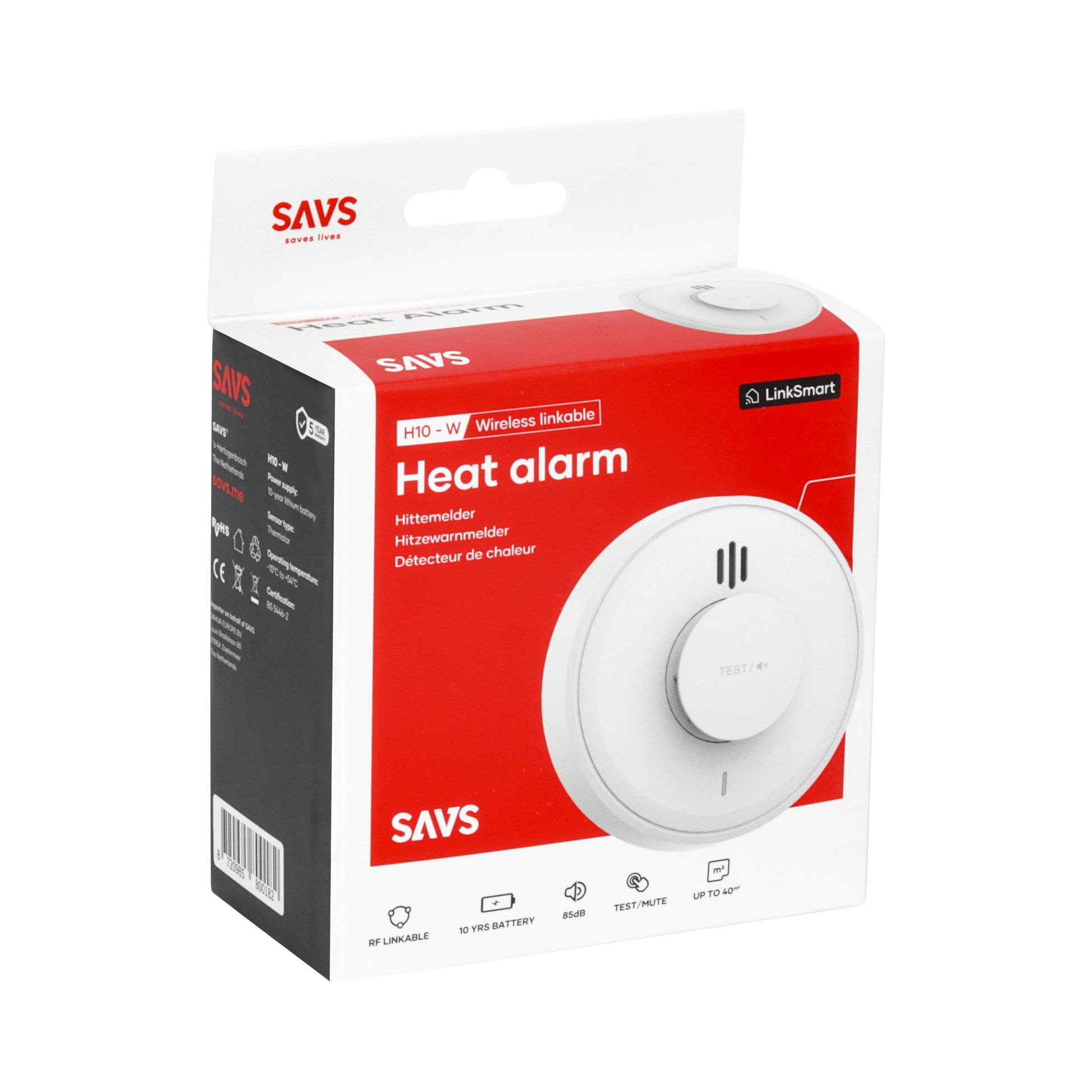 SAVS H10-W Hittemelder – Draadloos Koppelbaar met 10 Jaar Batterij kopen | Snelle levering bij Meldershop.nl