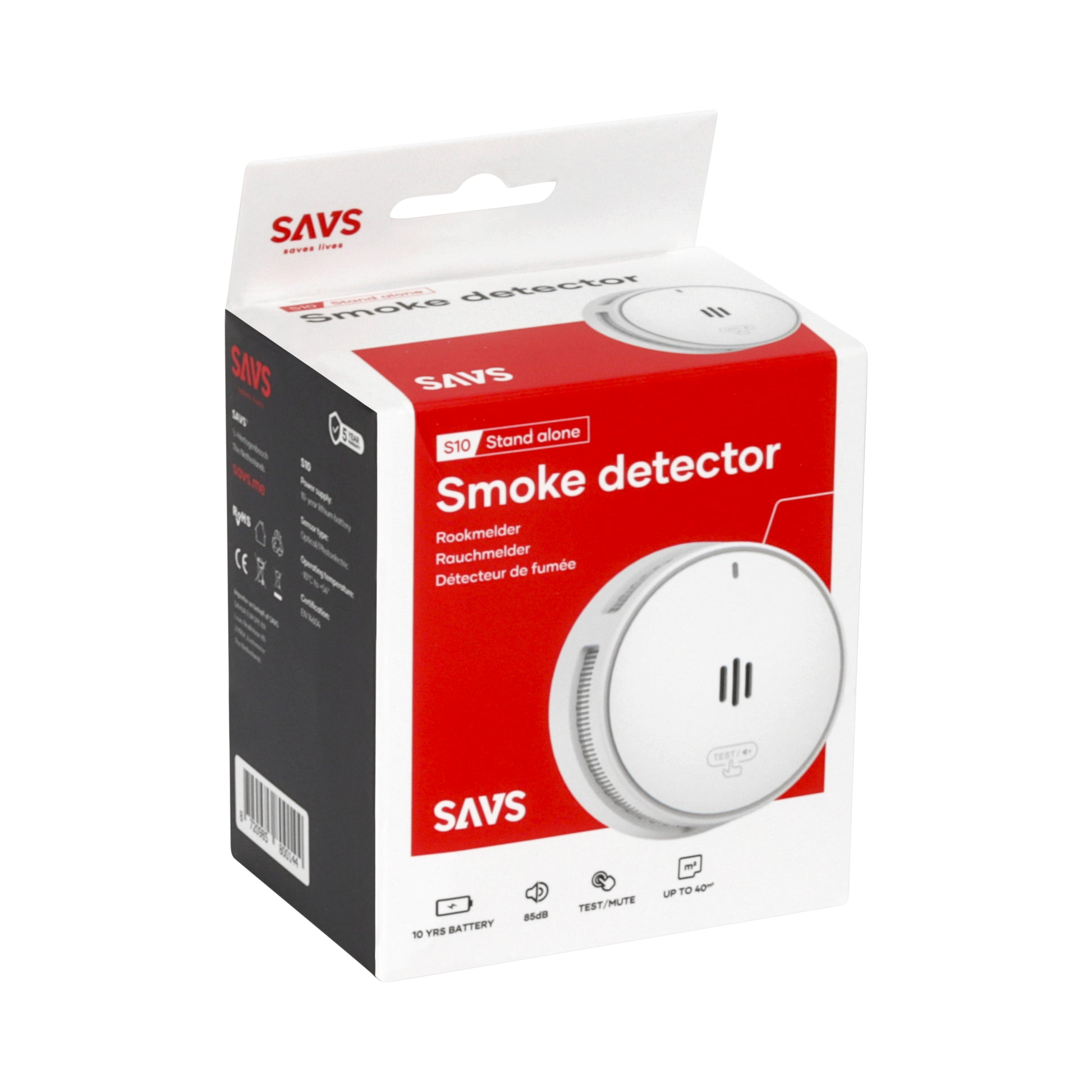 SAVS S10 Rookmelder – Betrouwbare Branddetectie met 10 Jaar Batterij kopen | Snelle levering bij Meldershop.nl
