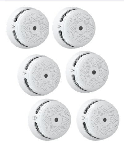 X-Sense XS01-W 6-Pack – Draadloos Koppelbare Rookmelders voor Grote Woningen & Verhuurders