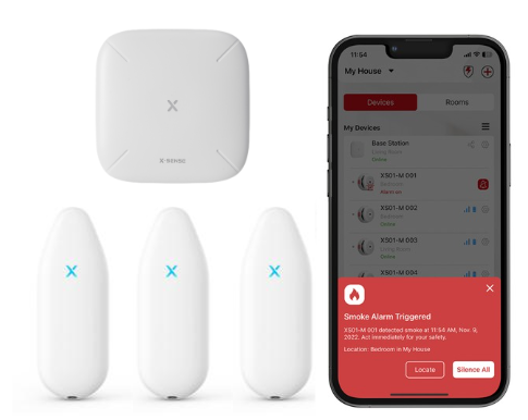 X-Sense Smart Hygrometer Bundel – 3 Hygrometers + Base Station