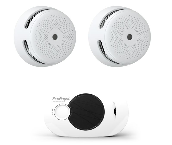 Smart Home Veiligheidspakket – 2 Slimme Rookmelders + CO-Melder met Display
