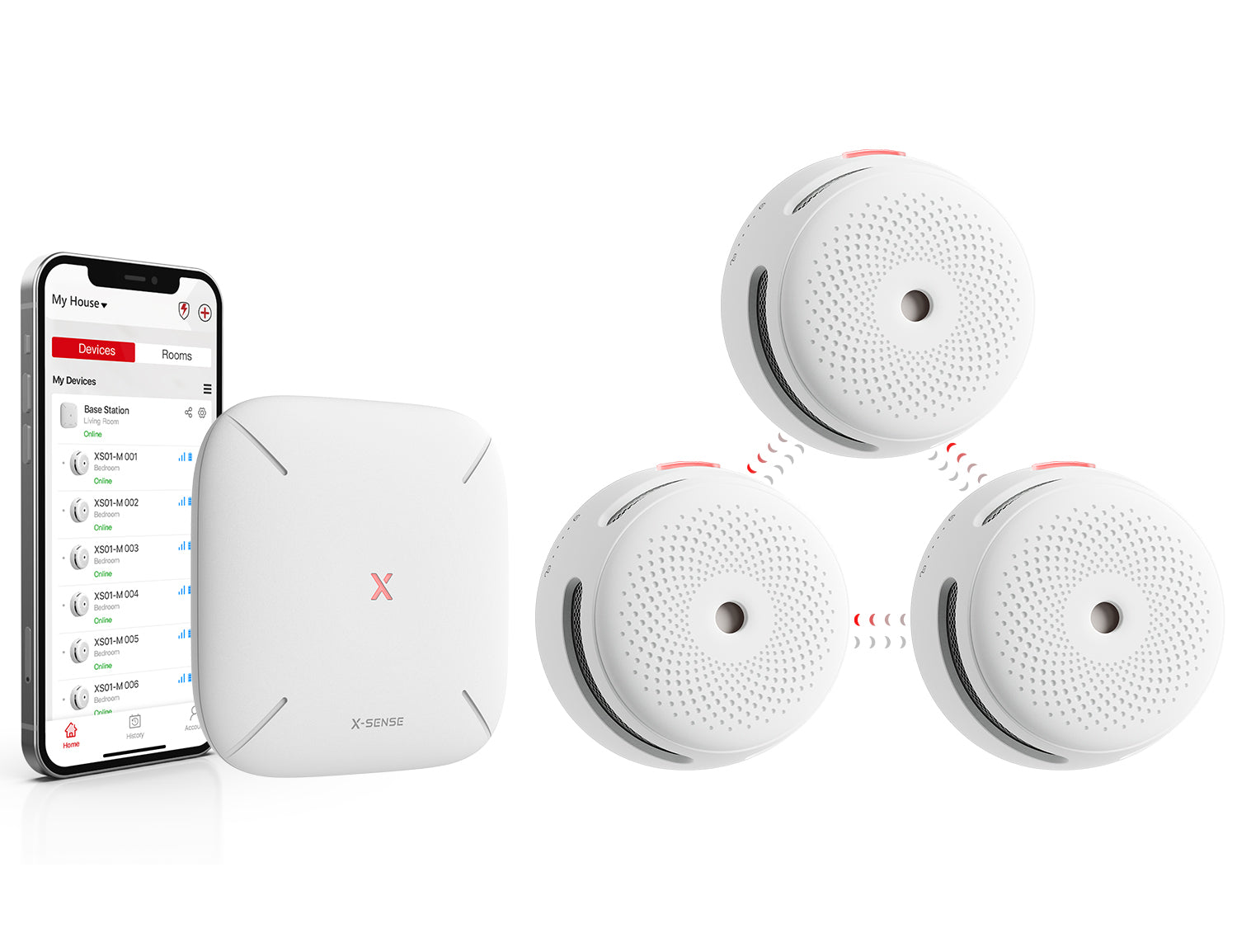 X-Sense Smart Home Pakket | 3 Slimme Rookmelders + WiFi Gateway | 10 Jaar Batterij